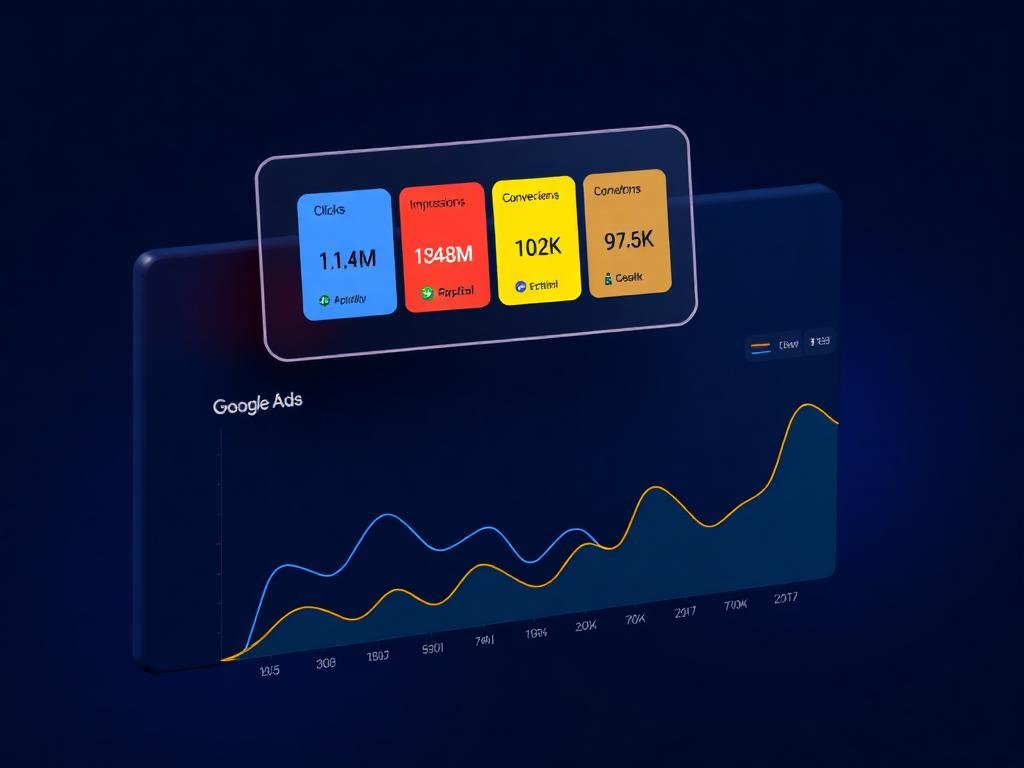 لوحة تحكم Google Ads — نمو المبيعات ونتائج الحملات